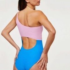 Onia Sienna one piece swimsuit ribbed colorblock